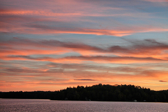 Sunset on Tupper Lake, New York
