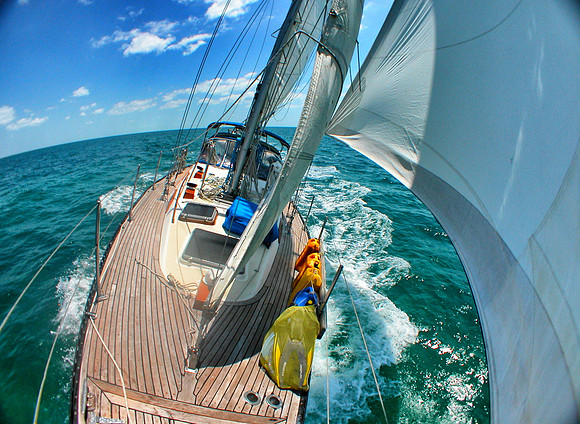 Sailing The Gulfstream off Florida Coast